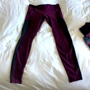 Lululemon Maroon & Black full length tights